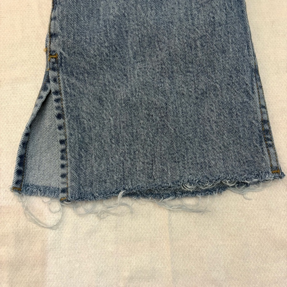 The Drop Raw Hem Straight Leg Jeans Light Wash Minimal Denim 28 - Picture 10 of 13